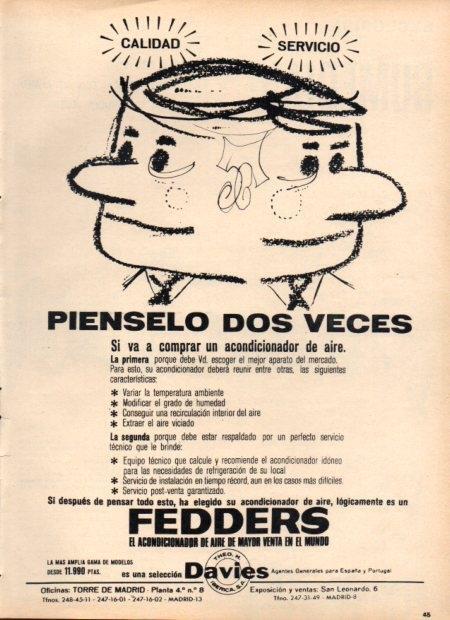 LAMINA V21889: Publicidad Fedders aire acondicionado
