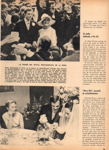 LAMINA V21881: Michele Morgan en la boda de su hijo