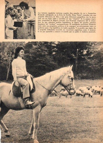 LAMINA V21879: Jacqueline Kennedy en la Pampa Argentina