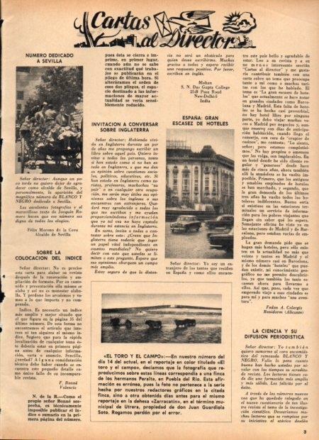 LAMINA V21940: Cartas al Director Blanco y Negro de 28 de mayo de 1966