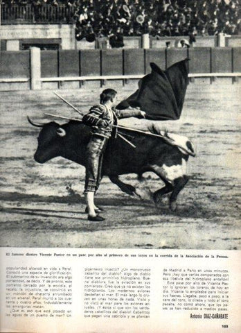 LAMINA V21937: Diestro Vicente Pastor