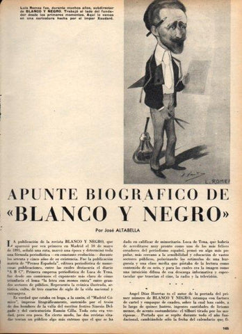 LAMINA V21935: Caricatura de Luis Romea 
