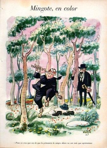 LAMINA V21920: Ilustracion de Mingote en color Blanco y Negro numero 2820