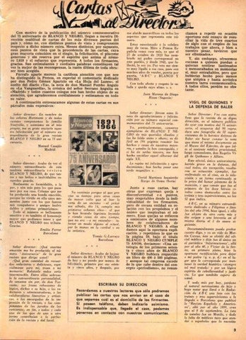 LAMINA V21912: Cartas al Director Blanco y Negro de 21 de mayo de 1966