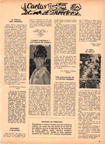 LAMINA V21876: Cartas al Director Blanco y Negro de 14 de mayo de 1966