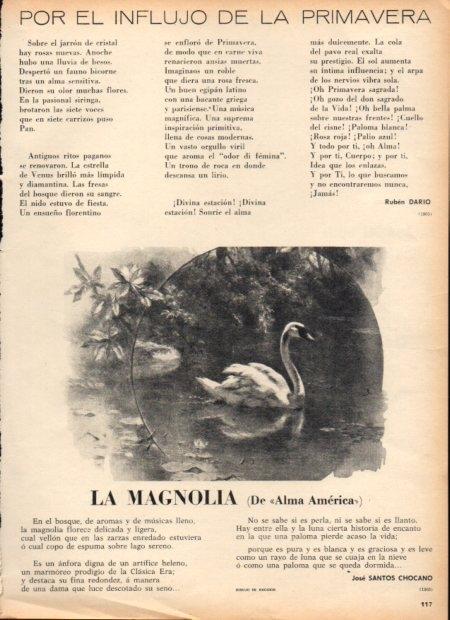 LAMINA V21829: Por el influjo de la primavera por Ruben Dario 1905