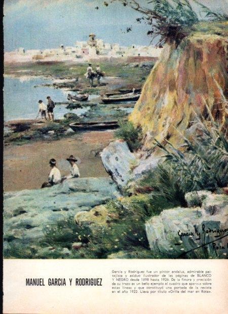 LAMINA V21841: Orilla del mar en Rota por Manuel Garcia y Rodriguez