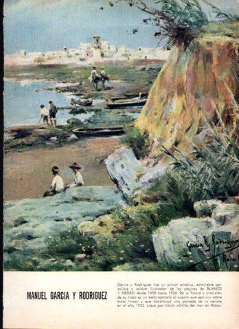 LAMINA V21841: Orilla del mar en Rota por Manuel Garcia y Rodriguez