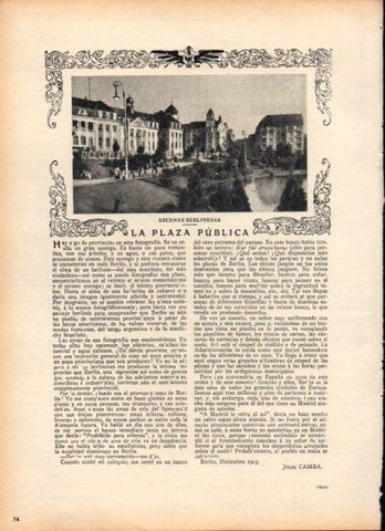 LAMINA V21826: La plaza publica por Julio Camba
