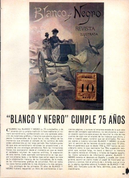 LAMINA V21819: Blanco y Negro cumple 75 años