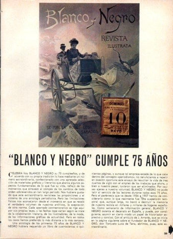 LAMINA V21819: Blanco y Negro cumple 75 años