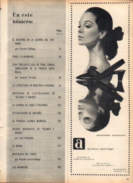 LAMINA V21817: Publicidad Antonio Parriego zapatero artesano