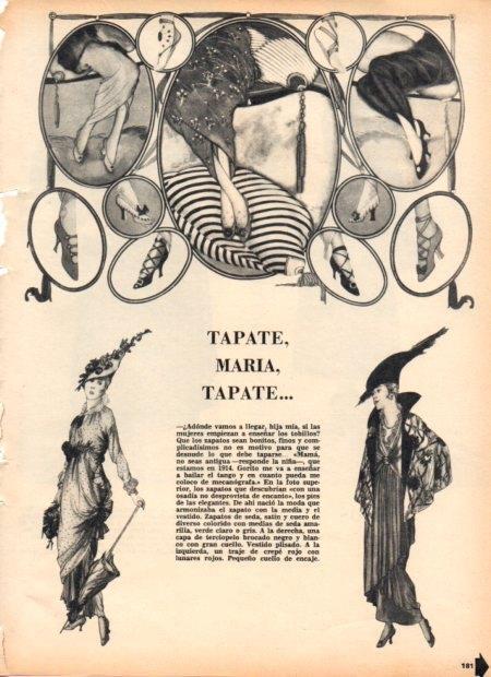 LAMINA V21868: Zapatos año 1914