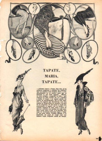 LAMINA V21868: Zapatos año 1914