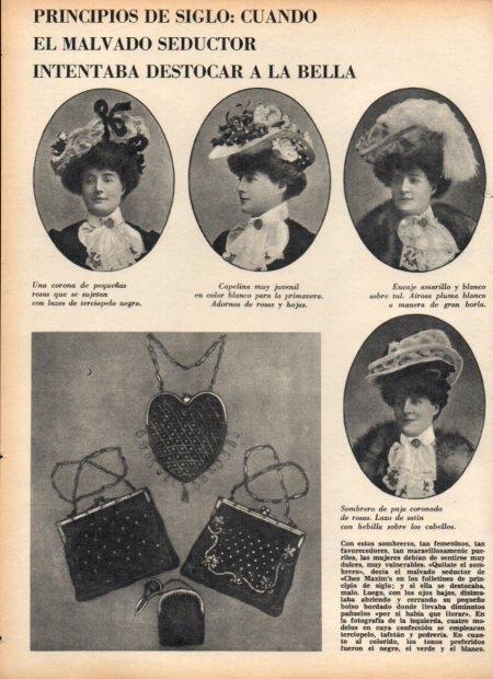 LAMINA V21865: Sombreros de principios del siglo XX