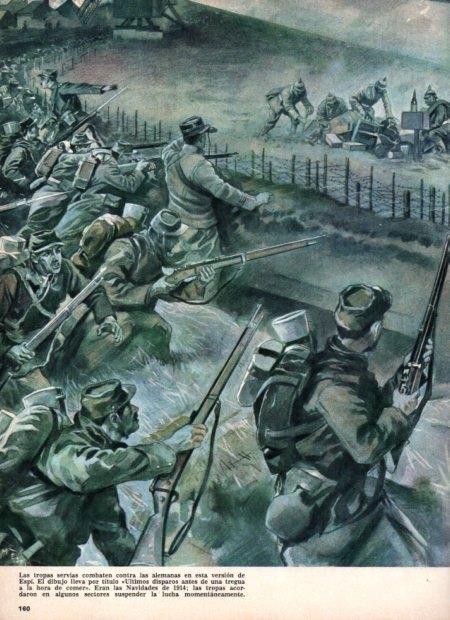 LAMINA V21860: Tropas servias contra las alemanas por Espi 1914