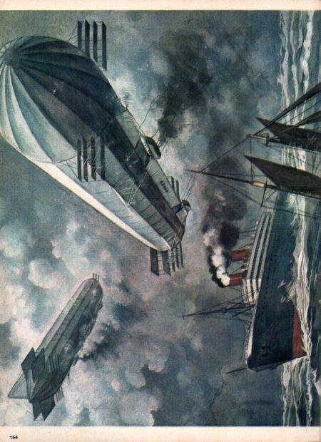 LAMINA V21857: Zeppelines en el mar del norte 1915 por Espi