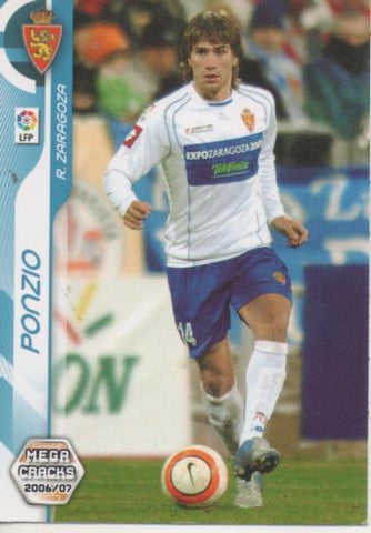 Cromo E004202: Trading Card. Mega Cracks 06-07. nº 345 Ponzio. Defensa. R.Zaragoza