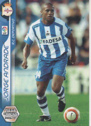 Cromo E004149: Trading Card. Mega Cracks 06-07. nº 95 Jorge Andrade. Defensa. R.C.  Deportivo