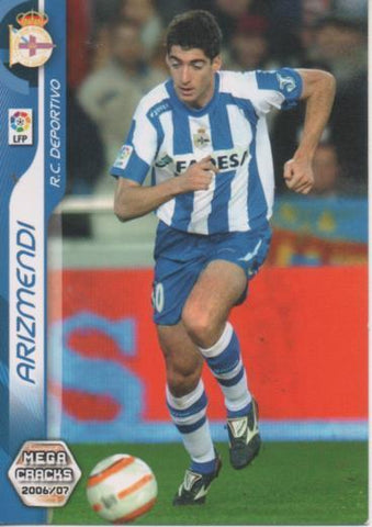 Cromo E004162: Trading Card. Mega Cracks 06-07. nº 107 Arizmendi. Delantero. R.C.Deportivo