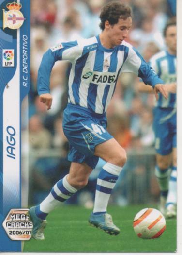 Cromo E004160: Trading Card. Mega Cracks 06-07. nº 104 Iago. Medio. R.C. Deportivo