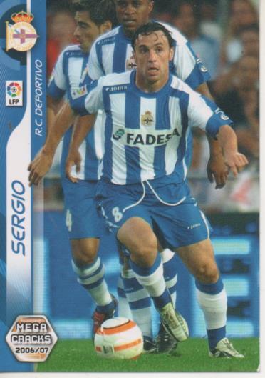 Cromo E004157: Trading Card. Mega Cracks 06-07. nº 101 Sergio. Medio. R.C. Deportivo