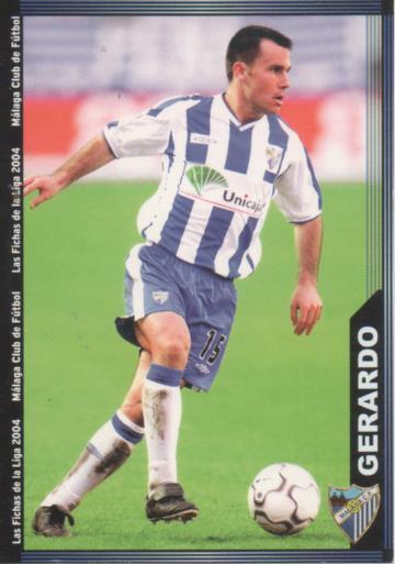 Cromo E004306: Trading Card. Las Fichas de la Liga 2004. nº 335 Gerardo. Medio. Málaga C.F.