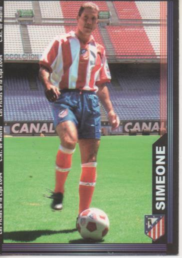 Cromo E004301: Trading Card. Las Fichas de la Liga 2004. nº 311 Simeoni. Medio. C.A. Madrid