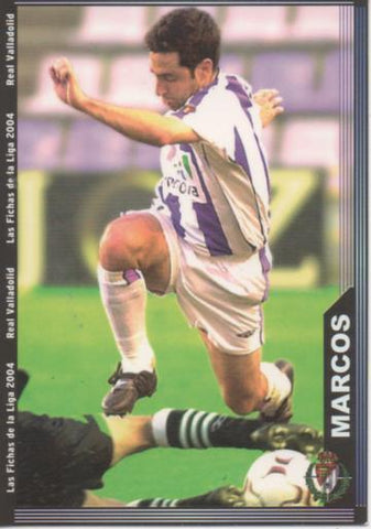 Cromo E004308: Trading Card. Las Fichas de la Liga 2004. nº 358 Marcos. Defensa. R. Valladolid