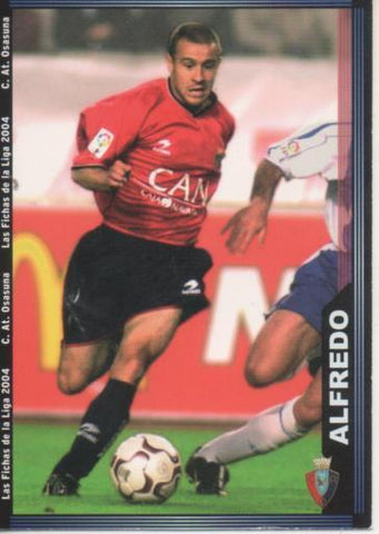 Cromo E004295: Trading Card. Las Fichas de la Liga 2004. nº 280 Alfredo. Medio. C.A. Osasuna