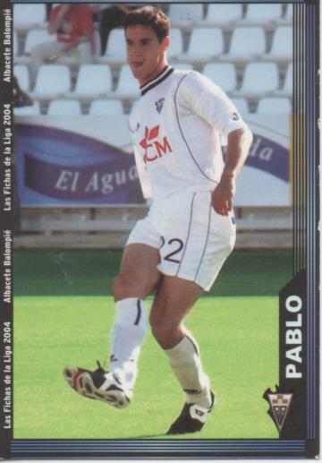 Cromo E004319: Trading Card. Las Fichas de la Liga 2004. nº 525 Pablo. Defensa. Albacete Balonpié