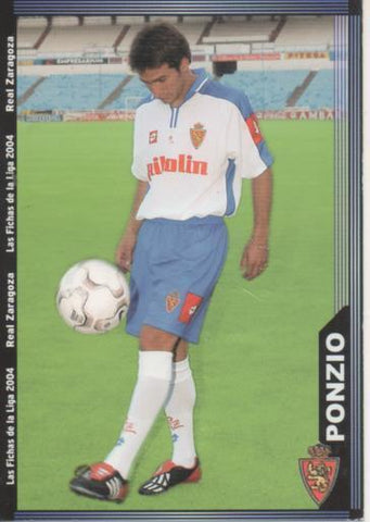 Cromo E004318: Trading Card. Las Fichas de la Liga 2004. nº 502 Ponzio. R.Zaragoza