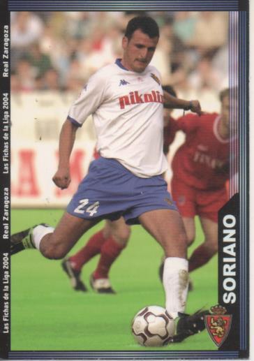 Cromo E004317: Trading Card. Las Fichas de la Liga 2004. nº 500 Soriano. Medio. R. Zaragoza