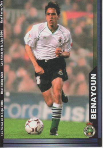 Cromo E004312: Trading Card. Las Fichas de la Liga 2004. nº 420 Benayoung. R.Racing Club