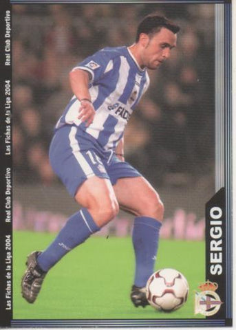 Cromo E004252: Trading Card. Las Fichas de la Liga 2004. nº 72 Sergio. Medio.R.C. Deportivo