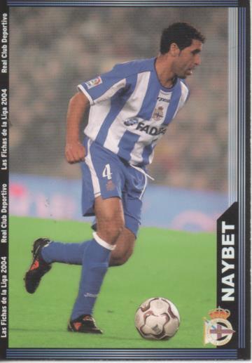 Cromo E004250: Trading Card. Las Fichas de la Liga 2004. nº 64 Naybet. Defensa. R.C. Deportivo