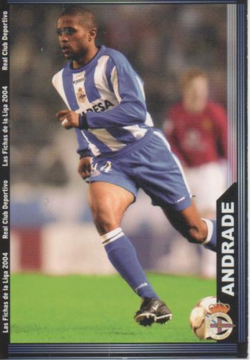 Cromo E004249: Trading Card. Las Fichas de la Liga 2004. nº 62 Andrade. Defensa. R.C. Deportivo