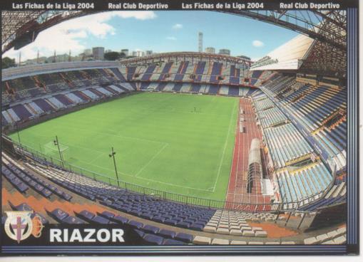 Cromo E004246: Trading Card. Las Fichas de la Liga 2004. nº 56 Riazor. Real Club Deportivo