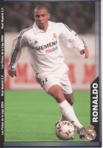 Cromo E004239: Trading Card. Las Fichas de la Liga 2004. nº 22 Ronaldo. Delantero. R. Madrid