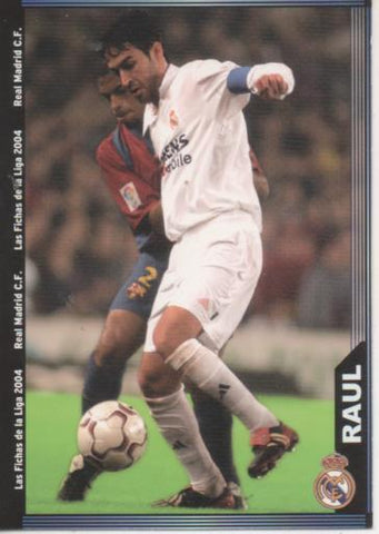 Cromo E004238: Trading Card. Las Fichas de la Liga 2004. nº 20 Raul. Delantero. R. Madrid