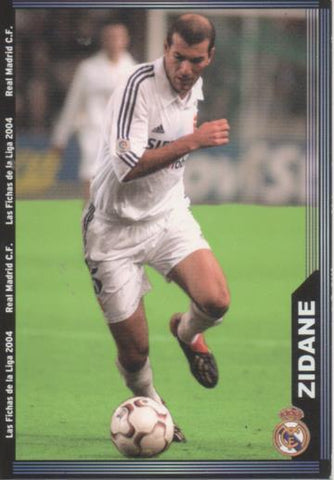 Cromo E004236: Trading Card. Las Fichas de la Liga 2004. nº 17 Zidane. Medio. R. Madrid