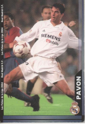 Cromo E004232: Trading Card. Las Fichas de la Liga 2004. nº 8 Pavón. Defensa. R.Madrid