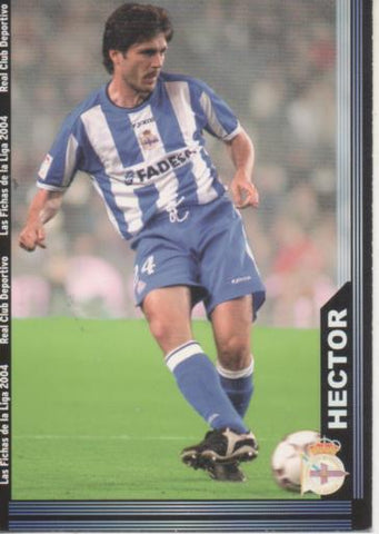 Cromo E004255: Trading Card. Las Fichas de la Liga 2004. nº 76 Héctor. Defensa. R.C. Deportivo