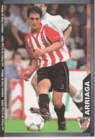 Cromo E004281: Trading Card. Las Fichas de la Liga 2004. nº 184 Arriaga. Delantero. A.C. de Bilbao