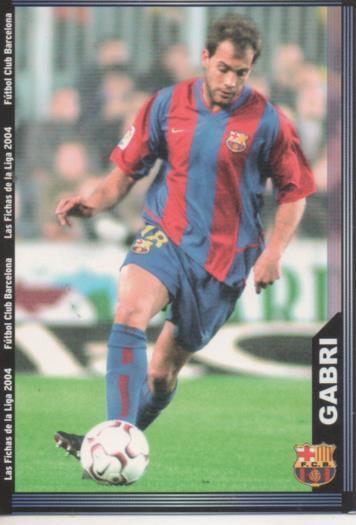 Cromo E004265: Trading Card. Las Fichas de la Liga 2004. nº 145 Gabri. Medio F.C. Barcelona