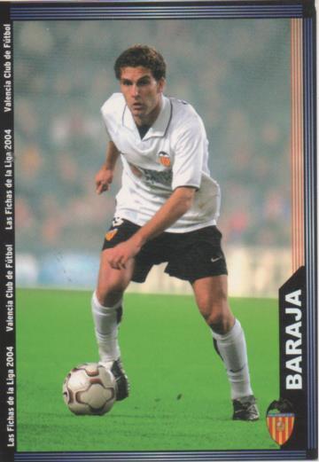 Cromo E004264: Trading Card. Las Fichas de la Liga 2004. nº 124 Baraja. Medio. Valencia C.F.