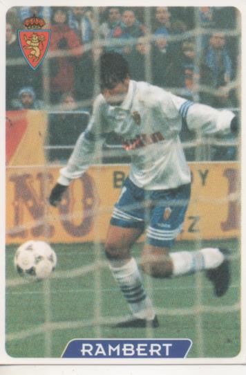 Cromo E003987: Trading Card. Las Fichas de la Liga 95-96. nº 125 Rambert. Delantero. R. Zaragoza