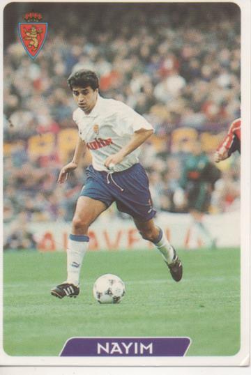 Cromo E003985: Trading Card. Las Fichas de la Liga 95-96. nº 120 Nayim. Centrocampista. R. Zaragoza