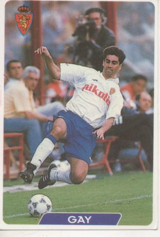 Cromo E003980: Trading Card. Las Fichas de la Liga 95-96. nº 119 Gay. Centrocampista. R. Zaragoza