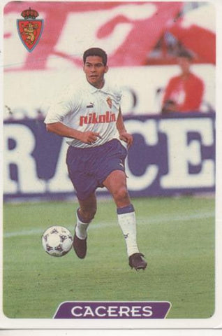 Cromo E003975: Trading Card. Las Fichas de la Liga 95-96. nº 116 Caceres. Defensa. R.Zaragoza